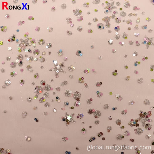 Glitter Fabric Material New Glitter Tulle Fabric With High Quality Manufactory